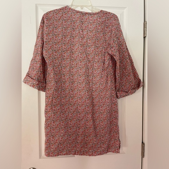 J CREW NWT LIBERTY FABRIC ROSE ELOISE FLORAL DRESS/BEACH TUNIC/COVER UP - Picture 5 of 6